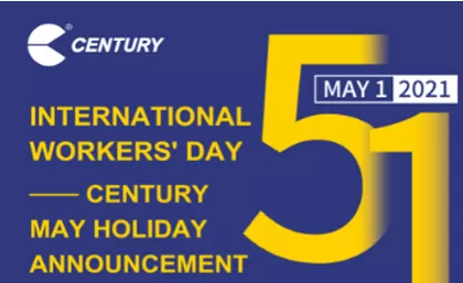 Anuncio del Día Internacional DE LOS Trabajadores-Century May Holiday