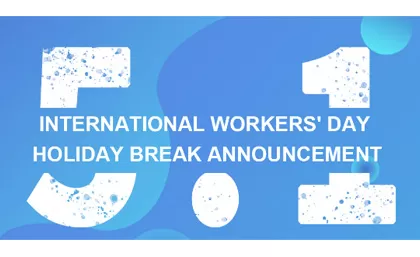 Anuncio de vacaciones del Día Internacional DE LOS Trabajadores